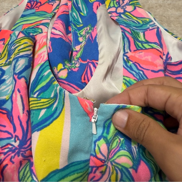 Lilly Pulitzer Floral Donna Shift Romper Dress Multi Size 00 Beachy - Picture 4 of 11
